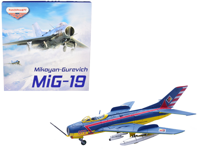 Mikoyan Gurevich MiG 19S Farmer C Fighter Aircraft 1 Staffel JG 3 Preschen 5th World Aerobatic Championships 1968 Wing Series 1/72 Diecast Model Panzerkampf 14642PB