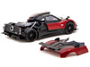 Pagani Zonda Cinque Bianco Rosso Dubai Red Metallic and Black Global64 Series 1/64 Diecast Model Tarmac Works T64G-TL021-RE