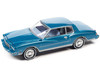1980 Chevrolet Monte Carlo Bright Blue Metallic with Blue Interior with Bass Boat and Trailer Limited Edition to 7264 pieces Worldwide Tow & Go Series 1/64 Diecast Model Car Johnny Lightning JLBT017-JLSP317A
