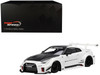 Nissan 35GT RR Ver 2 LB Silhouette Works GT RHD Right Hand Drive White with Black Hood and Top 1/18 Model Car Top Speed TS0368