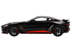 Aston Martin V12 Vantage RHD Right Hand Drive Jet Black with Red Accents 1/18 Model Car Top Speed TS0452