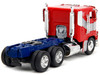 Optimus Prime Tractor Truck Red and Blue with Silver Stripes Transformers Rise of the Beasts 2023 Movie Hollywood Rides Series 1/32 Diecast Model Car Jada 34257