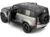 2022 Land Rover Defender 110 Green Metallic with Black Top and Sunroof 1/24 Diecast Model Car Bburago 21101grn