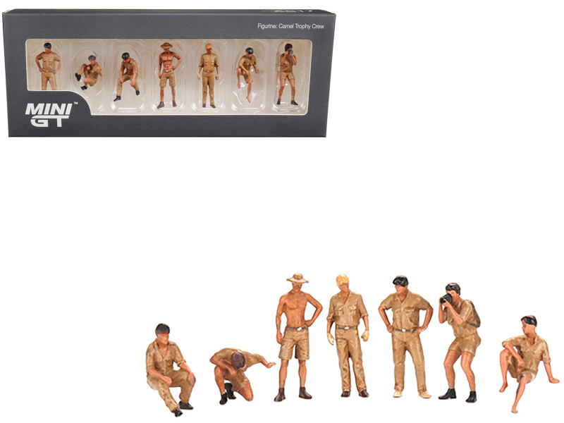 Camel Trophy Crew 7 Piece Diecast Figure Set for 1/64 Scale Models True Scale Miniatures MGTAC17