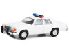 1980 1991 Ford LTD Crown Victoria Police White with Light Bar Hot Pursuit Hobby Exclusive Series 1/64 Diecast Model Car Greenlight GL43007L