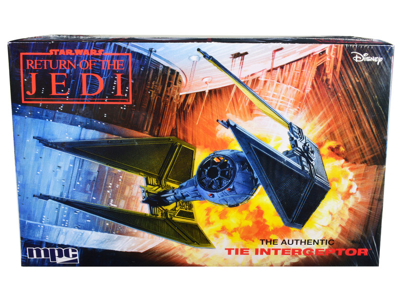 Skill 2 Model Kit Tie Interceptor Spacecraft Star Wars: Return of the Jedi 1983 Movie 1/48 Scale Model MPC MPC989