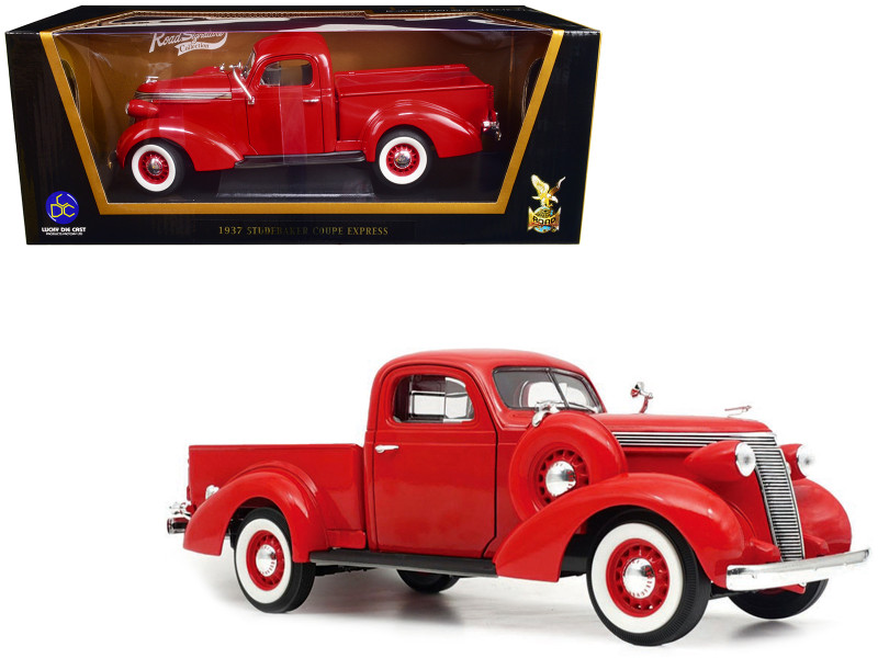 1937 Studebaker Coupe Express Pickup Truck Red 1/18 Diecast Model Car Road Signature 92458r