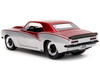 1967 Chevrolet Camaro Candy Red and Silver Metallic Bigtime Muscle Series 1/24 Diecast Model Car Jada 34719