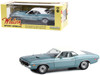 1970 Dodge Challenger Western Sport Special Light Blue Metallic with White Vinyl Top and White Interior 1/18 Diecast Model Car Greenlight 13644