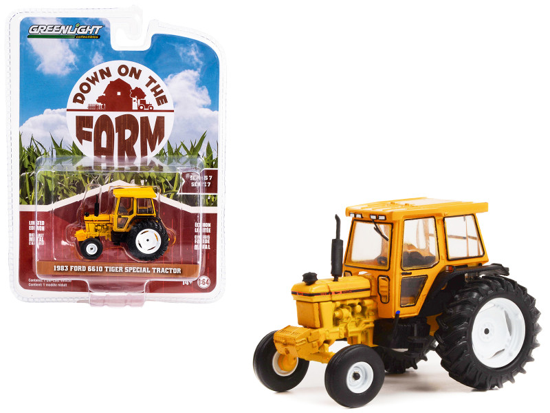 1983 Ford 6610 Tiger Special Tractor Yellow Down on the Farm Series 7 1/64 Diecast Model Greenlight 48070D