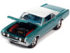 1967 Oldsmobile 442 W 30 Aquamarine Metallic with White Top MCACN Muscle Car and Corvette Nationals Limited Edition to 4164 pieces Worldwide Muscle Cars USA Series 1/64 Diecast Model Car Johnny Lightning JLMC031-JLSP289A