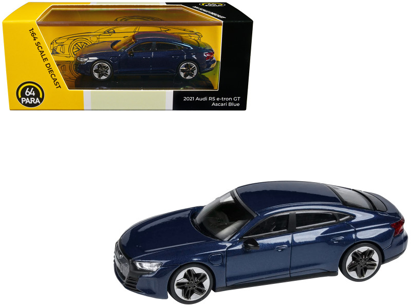 Audi E tron GT RS Ascari Blue Metallic 1/64 Diecast Model Car Paragon Models PA-55335