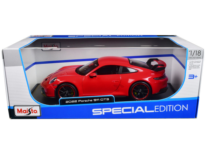 2022 Porsche 911 GT3 Red Special Edition 1/18 Diecast Model Car Maisto 31458RD