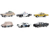 Hollywood Series Set of 6 pieces Release 39 1/64 Diecast Model Cars Greenlight 44990SET