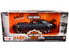 1968 Chevrolet Camaro Z 28 Dark Gray Metallic with Black and Orange Stripes Harley Davidson H D Custom 1/24 Diecast Model Car Maisto MA32273