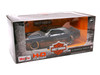 1968 Chevrolet Camaro Z 28 Dark Gray Metallic with Black and Orange Stripes Harley Davidson H D Custom 1/24 Diecast Model Car Maisto MA32273