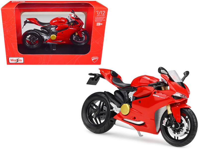 Ducati 1199 Panigale Red with Stand 1/12 Diecast Motorcycle Model Maisto 32704RD