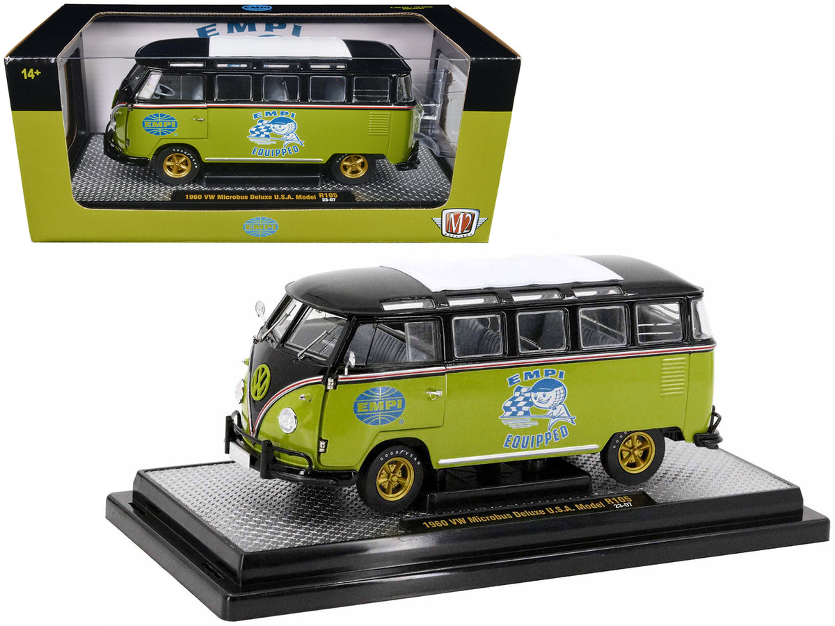 1960 Volkswagen Microbus Deluxe U.S.A. Model Lime Green and Black 