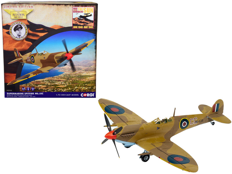 Supermarine Spitfire Mk IXc Fighter Aircraft WG CDR Colin Falkland Gray RAF 322 Wing Operation Husky July 1943 The Aviation Archive Series 1/72 Diecast Model Corgi AA29102