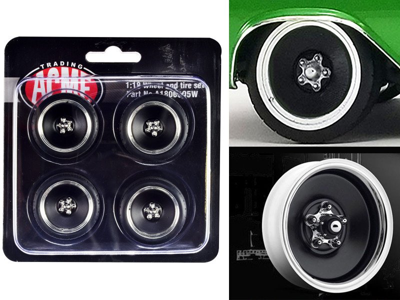 Custom Smoothie Wheel and Tire Set of 4 pieces for 1/18 scale models ACME A1806305W