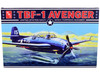 Skill 2 Model Kit Grumman TBF 1 Avenger Torpedo Bomber United States Navy WWII 1/48 Scale Model AMT AMT1377