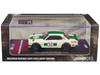 Nissan Skyline 2000 GT R KPGC10 #50 RHD Right Hand Drive White with Green Stripes Malaysia Diecast Expo Event Edition 2023 1/64 Diecast Model Car Inno Models IN64-KPGC10-MDX23WH