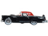 1956 Ford Thunderbird Raven Black with Fiesta Red Top 1/87 (HO) Scale Diecast Model Car Oxford Diecast 87TH56008