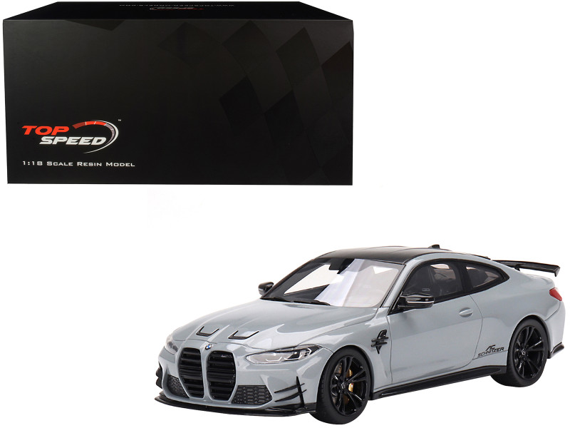 BMW AC Schnitzer M4 Competition G82 Brooklyn Gray Metallic with Carbon Top 1/18 Model Car Top Speed TS0457