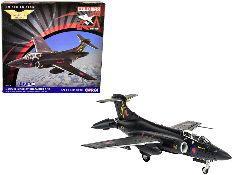 Hawker Siddeley Buccaneer S 2B Attack Aircraft RAF 16 Squadron Black Laarbruch Germany 1983 The Aviation Archive Series 1/72 Diecast Model Corgi AA34114