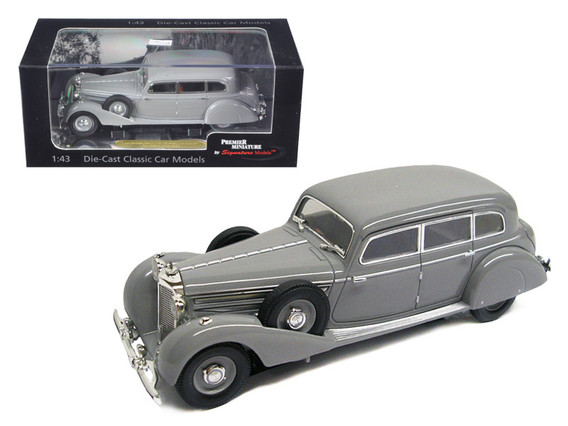 1938 Mercedes 770K Sedan Grey 1/43 Diecast Car Model Signature Models 43701