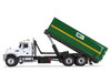 Mack Granite MP Refuse Garbage Truck with Tub Style Roll Off Container Waste Management White and Green 1/87 HO Diecast Model First Gear 80-0356D