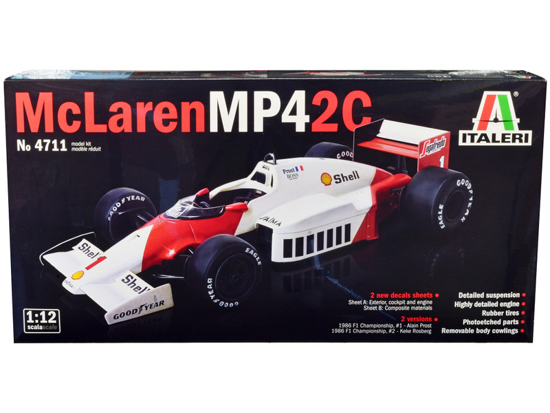 Skill 5 Model Kit McLaren MP4 2C Formula One F1 World Championship 1986 1/12 Scale Model Italeri IT4711