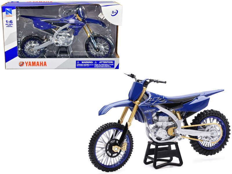 Yamaha YZ450F Dirt Bike Motorcycle Blue and Black 1/6 Diecast Model New Ray 49703