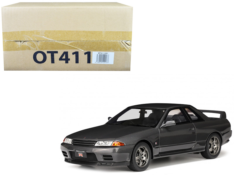 1993 Nissan Skyline GT R BNR32 RHD Right Hand Drive Gun Gray Metallic Limited Edition to 3000 pieces Worldwide 1/18 Model Car Otto Mobile OT411