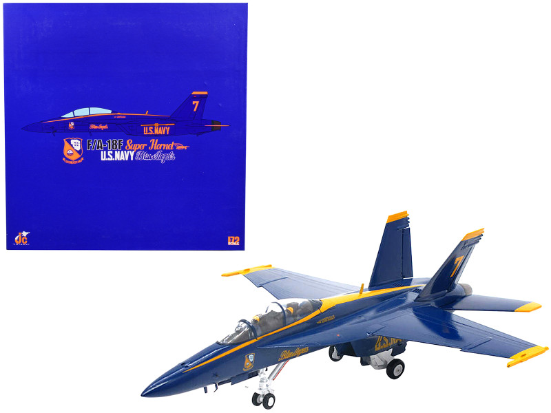 McDonnell Douglas F A 18F Super Hornet Aircraft US Navy Blue Angels #7 2021 1/72 Diecast Model JC Wings JCW-72-F18-010