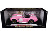 1965 Shelby Cobra 427 S/C Pink With Printed Carroll Shelby Signature On The Trunk 1/18 Diecast Car Model Shelby Collectibles SC114