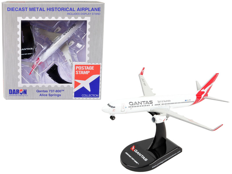 Boeing 737 Next Generation Commercial Aircraft Qantas Airways Alice Springs 1/300 Diecast Model Airplane Postage Stamp PS5815-5
