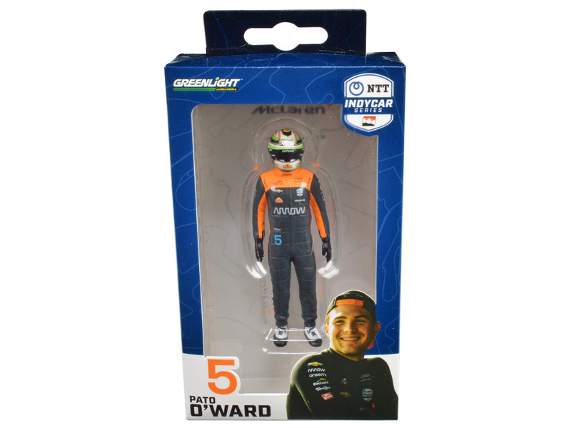 NTT IndyCar Series #5 Pato O Ward Driver Figure Arrow Arrow McLaren for 1/18 Scale Models Greenlight 11306