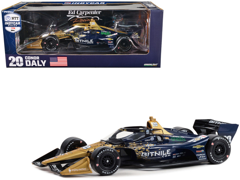 Dallara IndyCar #20 Conor Daly Bitnile Ed Carpenter Racing Road Course Configuration NTT IndyCar Series 2023 1/18 Diecast Model Car Greenlight 11214