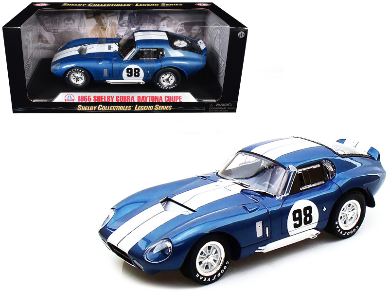 1965 Shelby Cobra Daytona Coupe Blue #98 1/18 Diecast Model Car
Shelby Collectibles SC130