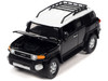 2007 Toyota FJ Cruiser Black Diamond with White Top and Roofrack Classic Gold Collection Series Limited Edition 1/64 Diecast Model Car Johnny Lightning JLCG030-JLSP278B
