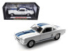 1966 Shelby Mustang GT 350 White with Blue Stripes 1/18 Diecast Car Model Shelby Collectibles SC160 