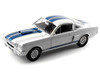 1966 Shelby Mustang GT 350 White with Blue Stripes 1/18 Diecast Car Model Shelby Collectibles SC160