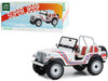 1973 Jeep CJ 5 Super Jeep White with Red and Blue Graphics Artisan Collection Series 1/18 Diecast Model Car Greenlight 19129