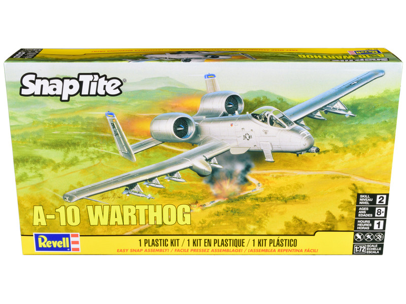 Level 2 Snap Tite Model Kit Fairchild Republic A 10 Warthog Thunderbolt II Aircraft 1/72 Scale Model Revell 85-1181