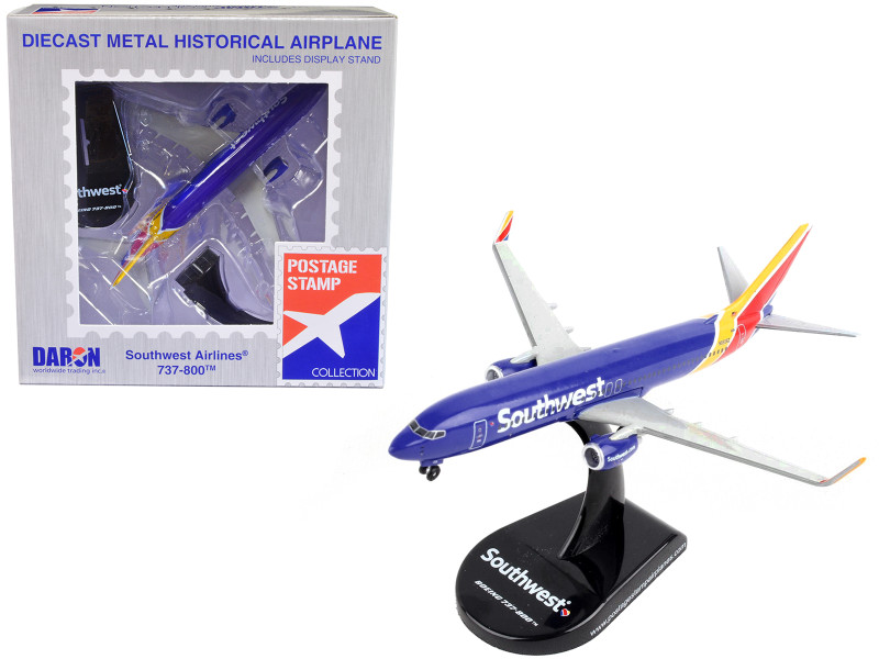 Boeing 737 800 Next Generation Commercial Aircraft Southwest Airlines 1/300 Diecast Model Airplane Postage Stamp PS5815-7
