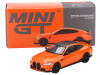 BMW M4 M Performance G82 Fire Orange with Carbon Top Limited Edition to 2400 pieces Worldwide 1/64 Diecast Model Car True Scale Miniatures MGT00526