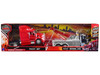 Peterbilt 379 Tow Truck Black with Peterbilt 387 Truck Tractor Red Set of 2 pieces 1/32 Diecast Model New Ray SS-12053A