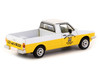 Volkswagen Caddy Pickup Truck White and Yellow Moon Equipment Co Mooneyes Collab64 Series 1/64 Diecast Model Car Schuco & Tarmac Works T64S-013-ME1