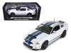 2013 Ford Shelby Cobra GT500 SVT White with Blue Stripes 1/18 Diecast Car Model Shelby Collectibles SC394 